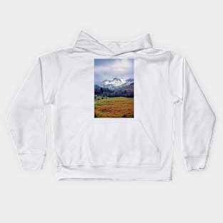 The Langdale Pikes From Elterwater, England Kids Hoodie